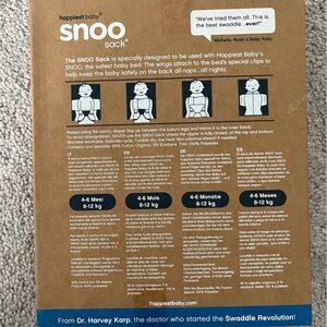 Two snoo sacks, never opened, in moon print. One small and one medium.